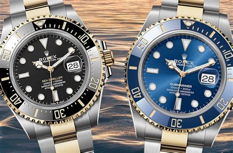 rolex sea dweller vs submariner no date